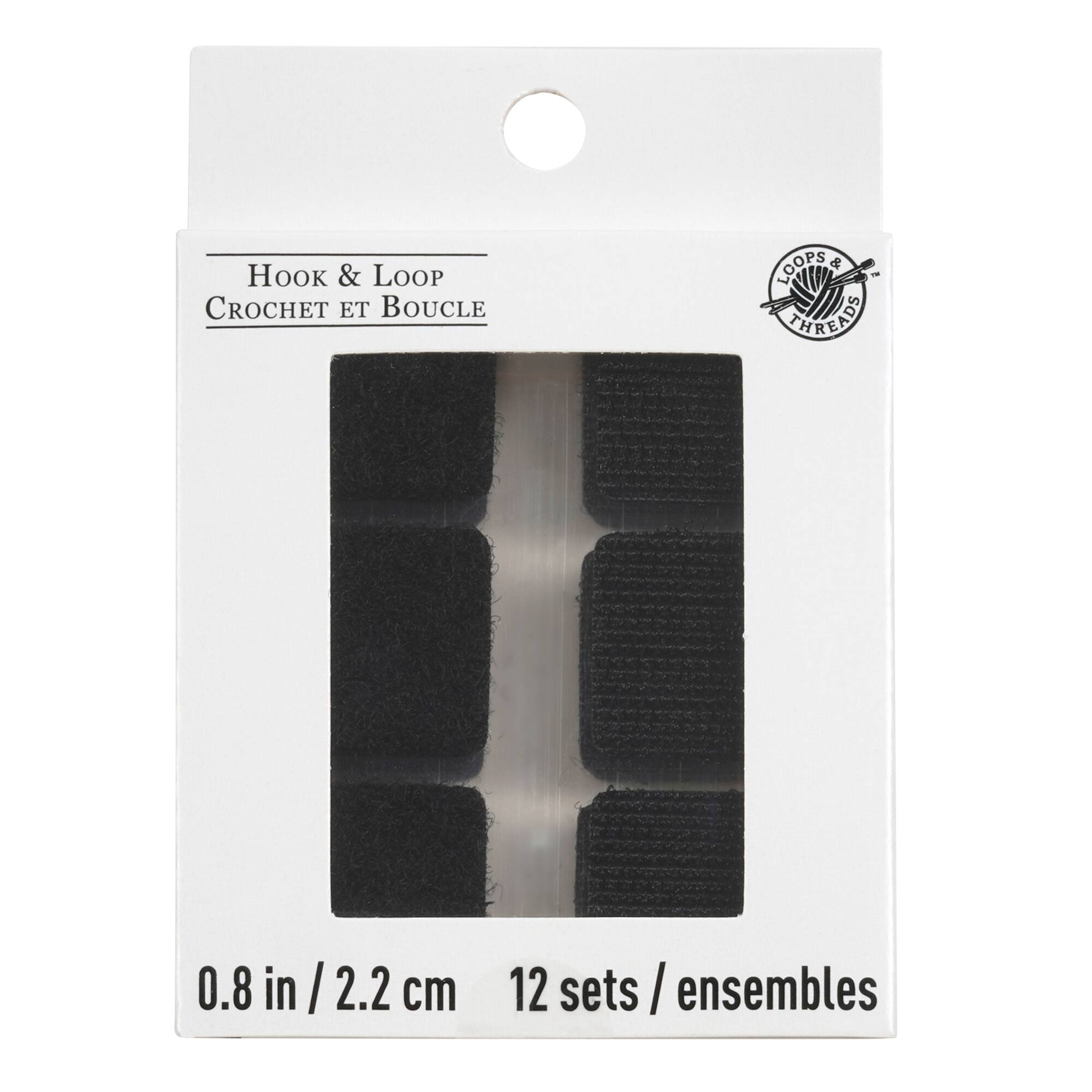 Black Hook & Loop Squares by Loops & Threads®